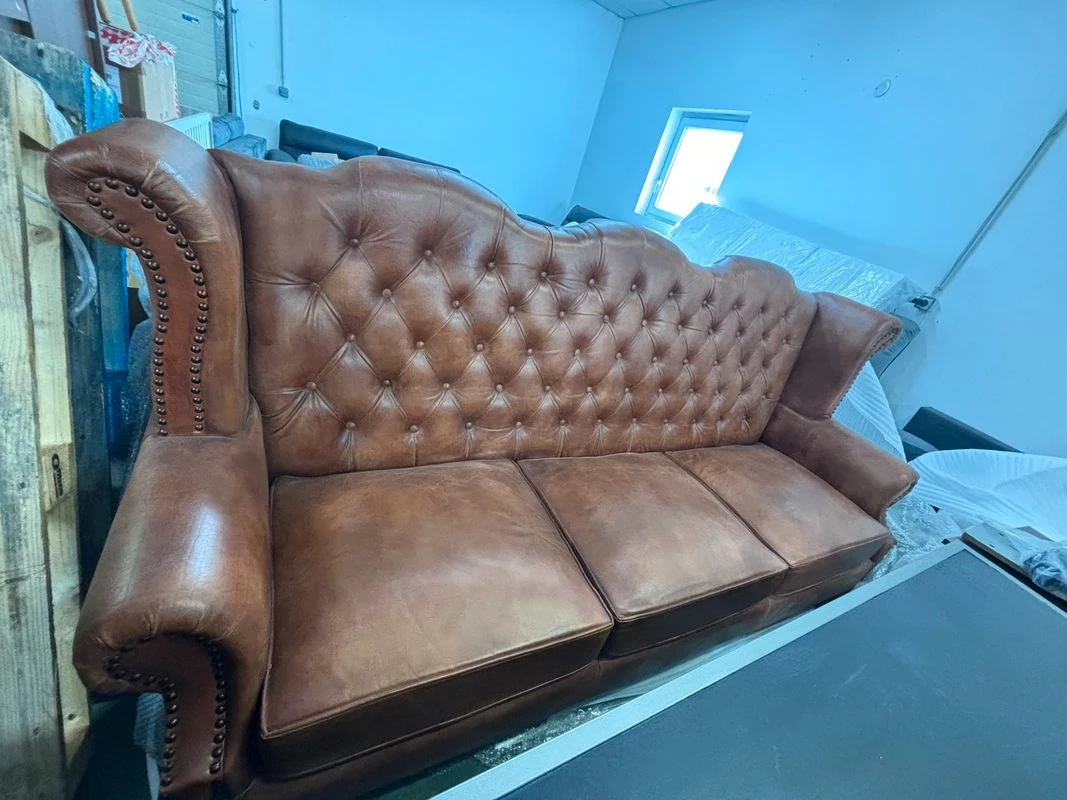Canapé chesterfield marron cuir