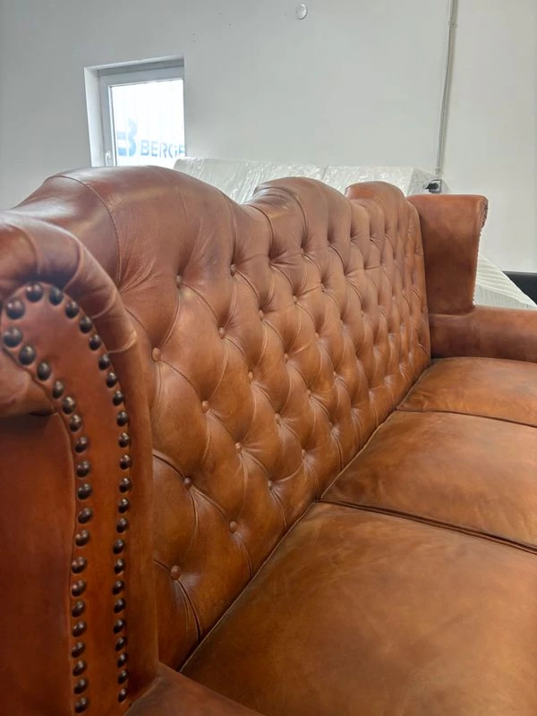Canapé chesterfield marron cuir