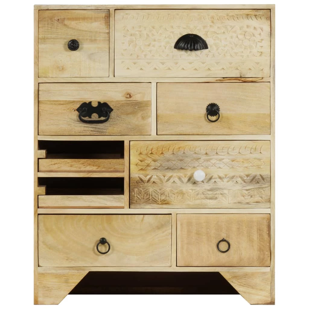 Coffre à tiroirs 60x30x75 cm Bois solide de manguier