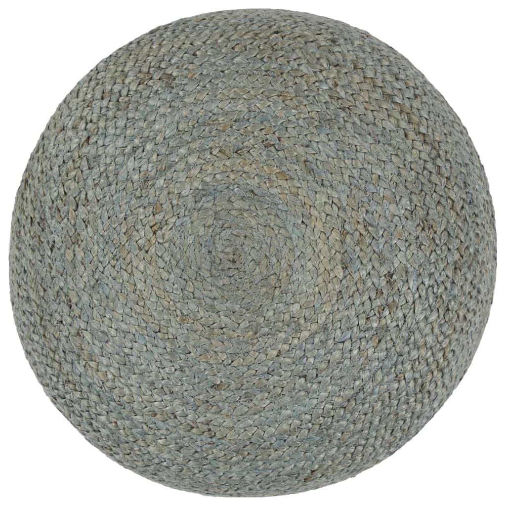 Pouf fait à la main Vert olive 45 x 30 cm Jute