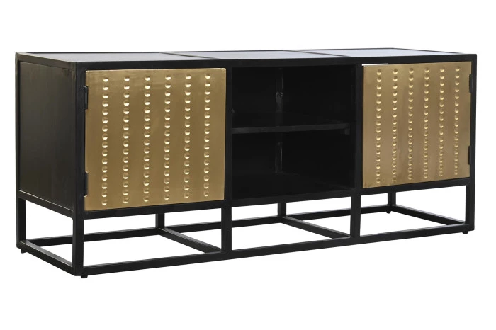MEUBLE TV BOIS MÅTAL 120X37X50 NOIR